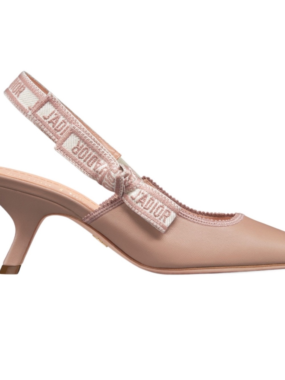 Dior Blush Pink J'Adior Slingback Kitten Heel